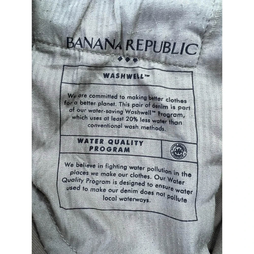 Banana Republic Travel‎ Jeans Mens 34x32 Khaki Athletic Tapered Stretch 599223